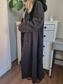 Coat, wool, cashmere with hood