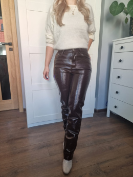 Brown glossy trousers ASOS 24/32