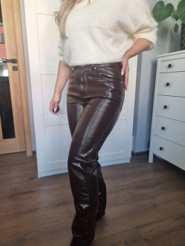 Brown glossy trousers ASOS 24/32