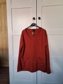 Salmon wool sweater with pockets, size L