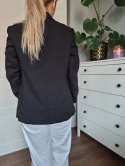 Classic black blazer with lamb's wool