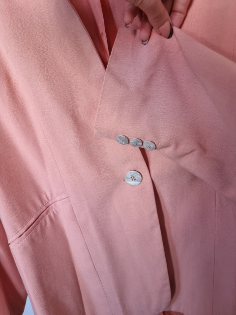 Pastelowa marynarka vintage z jedwabiem, wiskozą i wełną Pastelowa marynarka vintage z jedwabiem, wiskozą i wełną