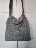 Braided bag with button