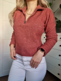 Sweterek z Wełną i Alpaką Half Zip