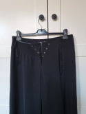 Black chiffon culottes with a tie on the side, size XL