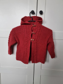 Red handmade children's sweater, 4–5 years