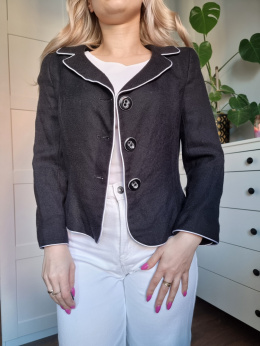 Black blazer with white trimmings by Hobbs