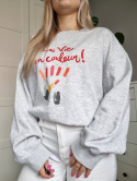 Szaran cotton sweatshirt with red inscription, M