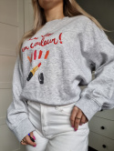 Szaran cotton sweatshirt with red inscription, M