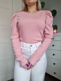 Pink blouse with puffed sleeves