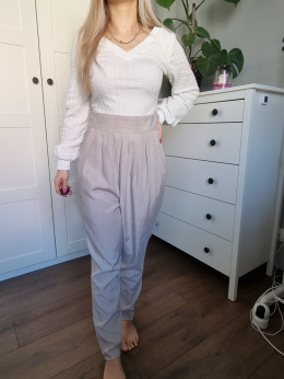 Beige aladdin trousers with cupro