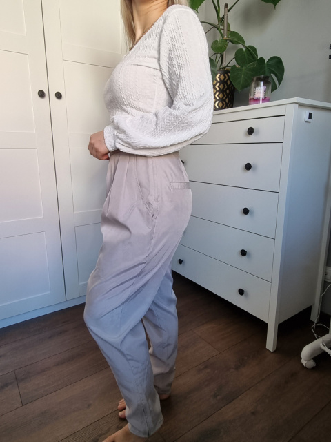 Béžové kalhoty Aladdin s cupro Béžové kalhoty Aladdin s cupro