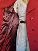 Red coat with wool