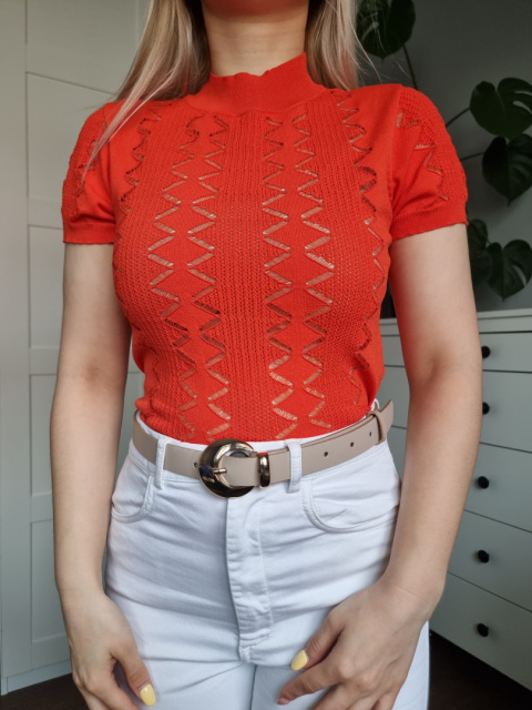 Krajkovaná halenka s polorolákem, elegantní, ženská, vel. S Krajkovaná halenka s polorolákem, elegantní, ženská, vel. S
