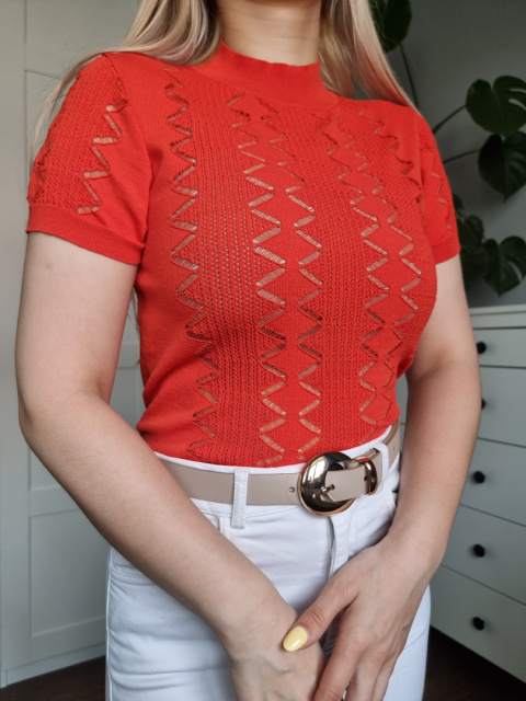 Krajkovaná halenka s polorolákem, elegantní, ženská, vel. S Krajkovaná halenka s polorolákem, elegantní, ženská, vel. S