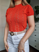 Krajkovaná halenka s polorolákem, elegantní, ženská, vel. S