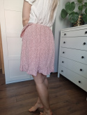 Cute woman skirt with flowers, salmon, viscose 100%